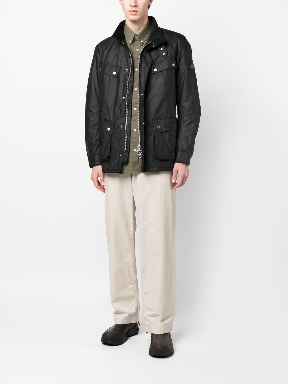 Barbour International Duke ワックスジャケット | ブラック | FARFETCH JP