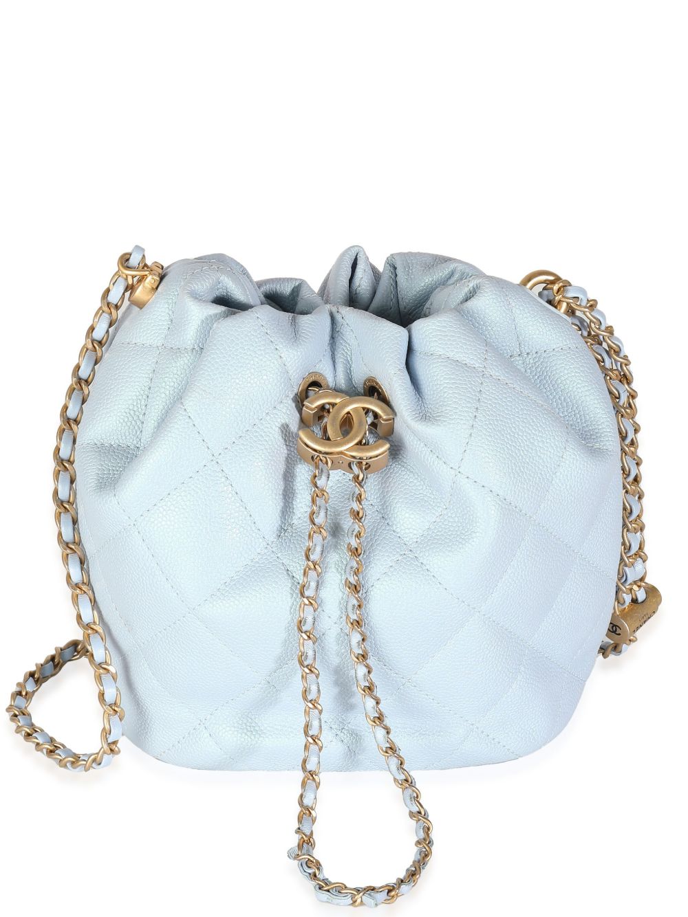 CHANEL Pre-Owned 2021-2023 CC Quilted Bucket Bag | Blue | FARFETCH