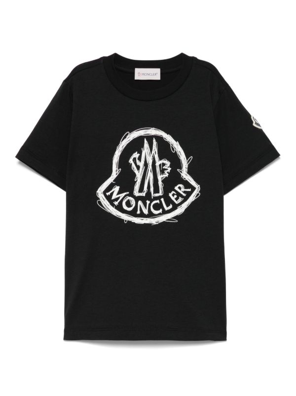 Moncler Enfant logo-print T-shirt | Black | FARFETCH