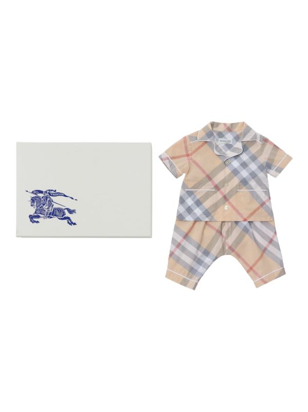 Burberry Kids チェック パンツ セット | ニュートラル | FARFETCH JP