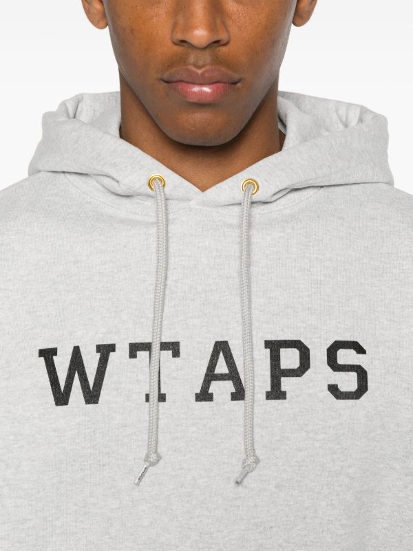 WTAPS Academy Logo Hoodie | Grey | FARFETCH ID