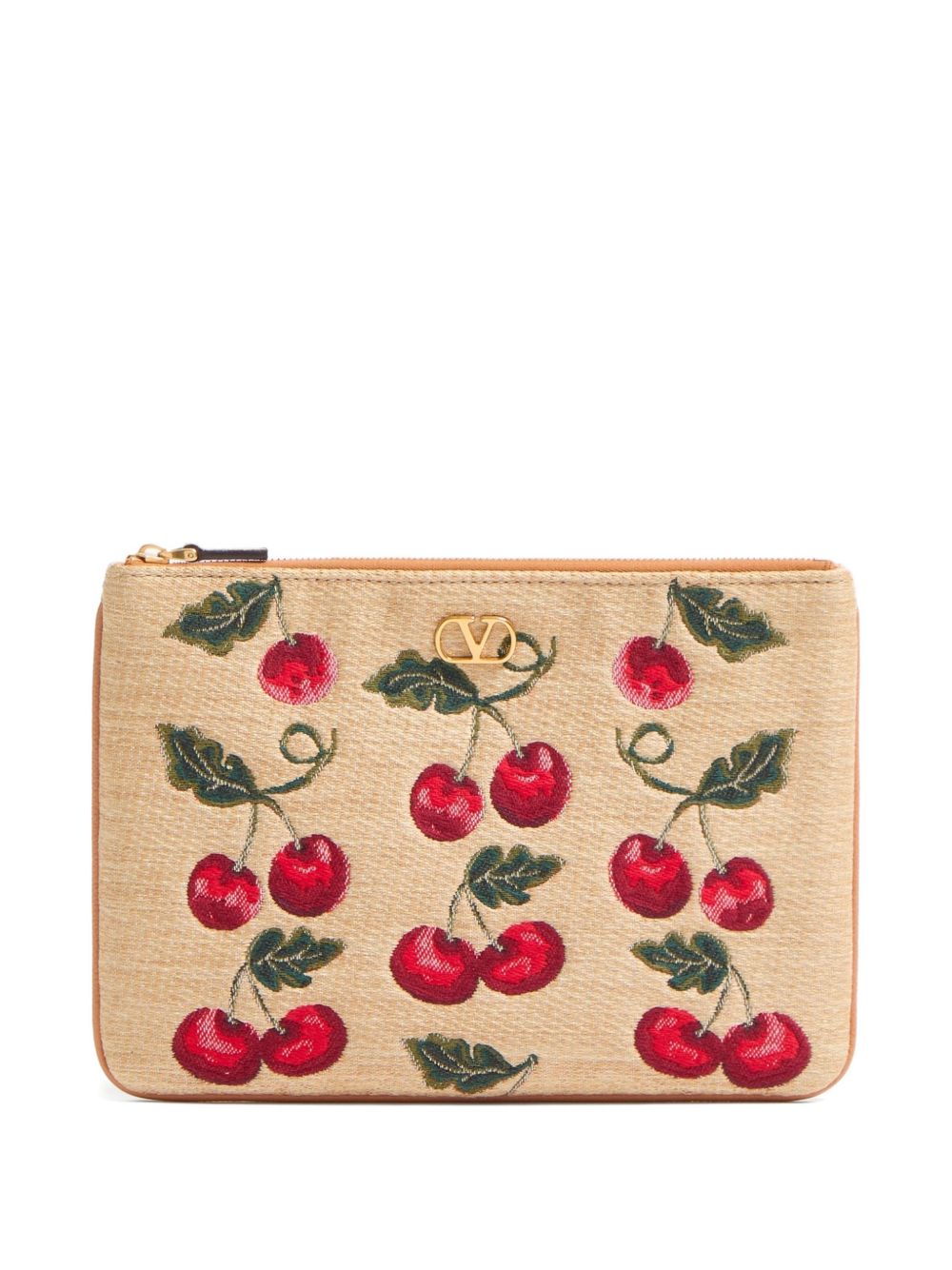 Valentino Garavani VLogo Signature Cherryfic-print Clutch Bag