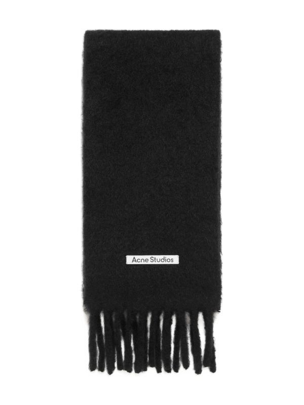 Acne Studios フリンジ スカーフ | ブラック | FARFETCH JP
