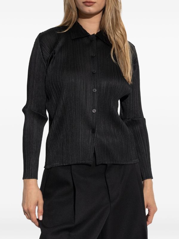 Pleats Please Issey Miyake Basics プリーツ シャツ | ブラック