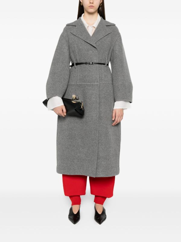 Jil Sander ベルテッド コート | グレー | FARFETCH JP