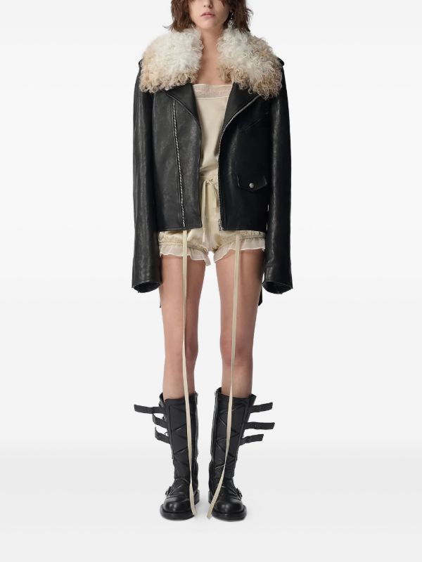 Ann Demeulemeester Anu Perfecto ジャケット | ブラック | FARFETCH JP