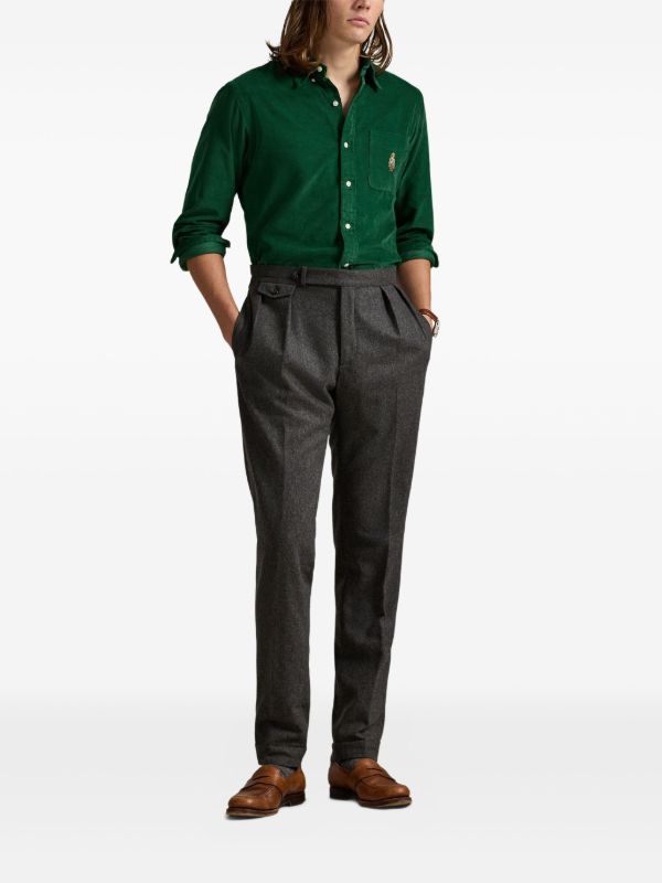 Polo Ralph Lauren Polo Bear Corduroy Shirt | Green | FARFETCH