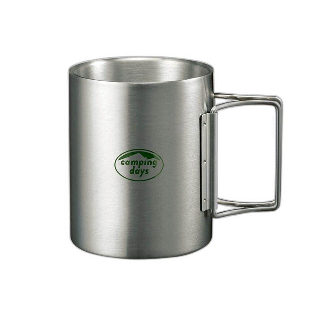 折りたたみハンドルステンレスマグ 280ml｜ノベルティ・オリジナル