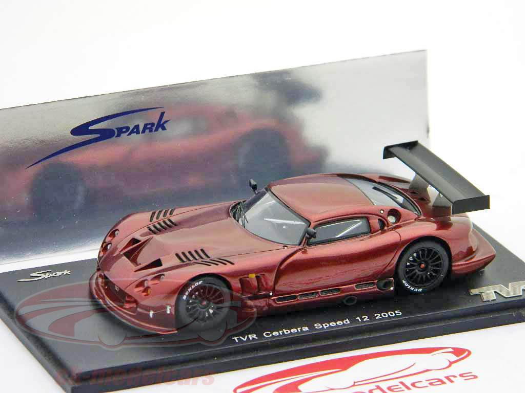 Spark 1:43 TVR Cerbera Speed 12 2005metallic red S0233 model car