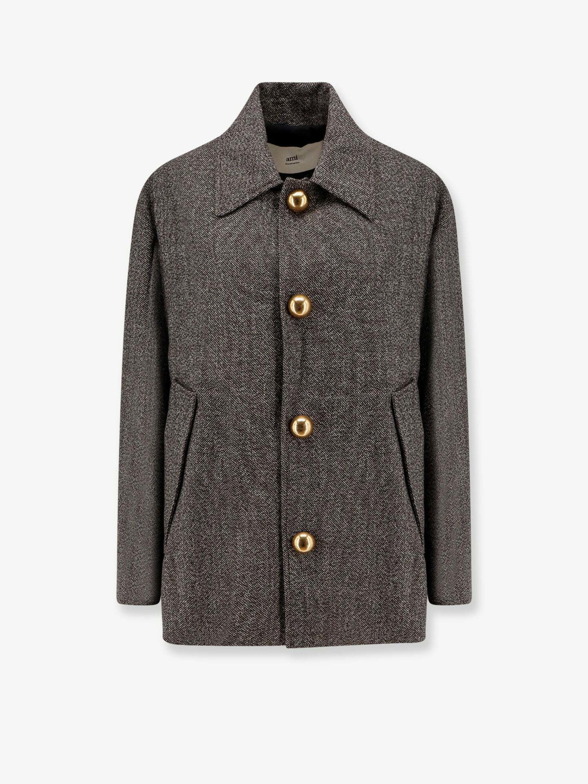 Ami Paris Caot Brown Womens Coat AMI