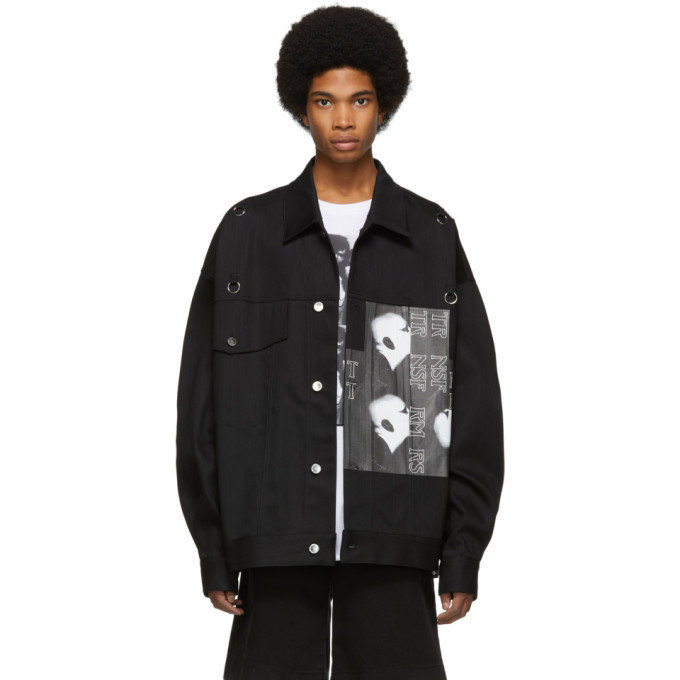 Raf Simons Black Denim Oversized Head Jacket Raf Simons