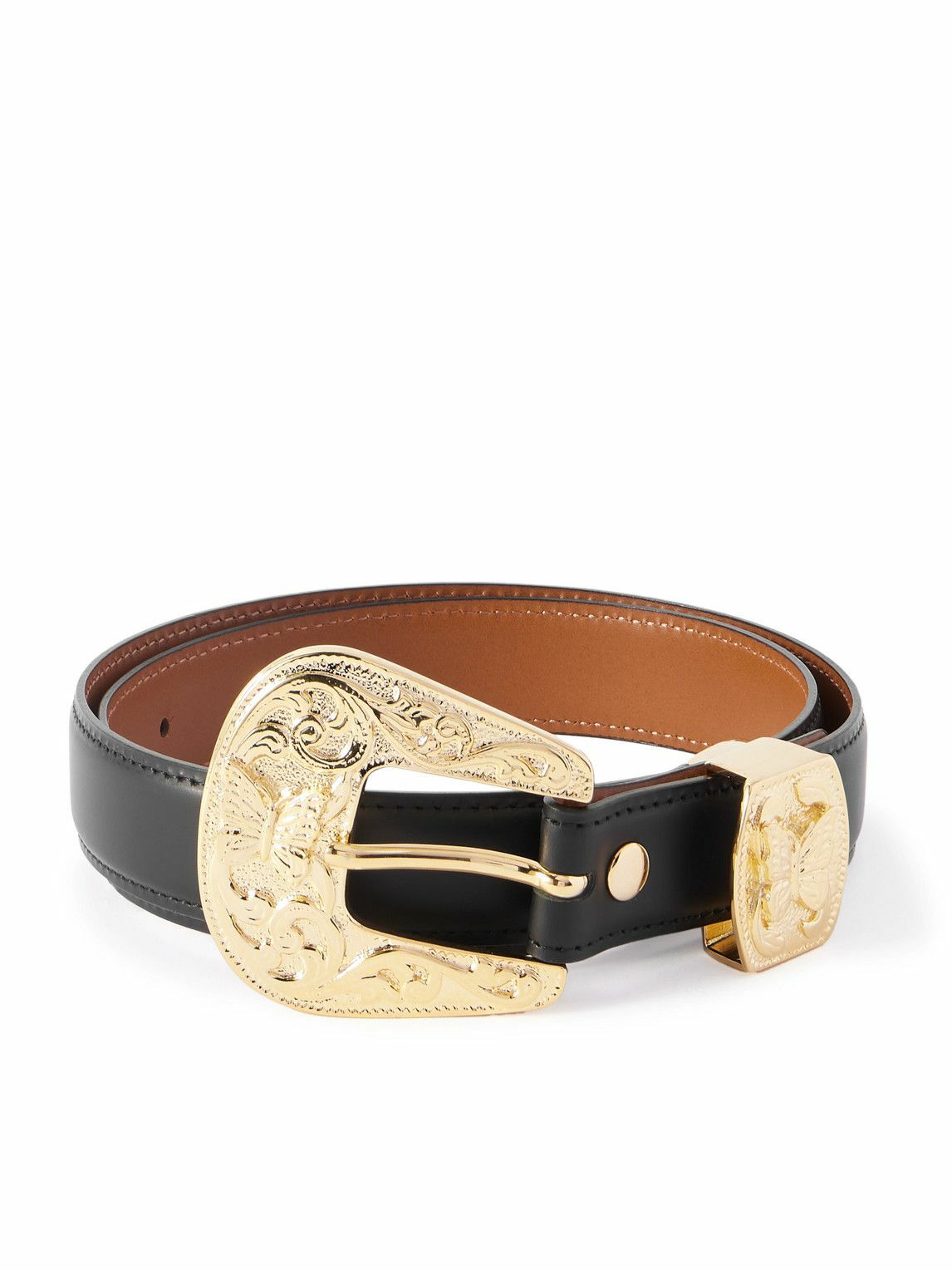 Needles - Papillon Suede Belt - Black Needles