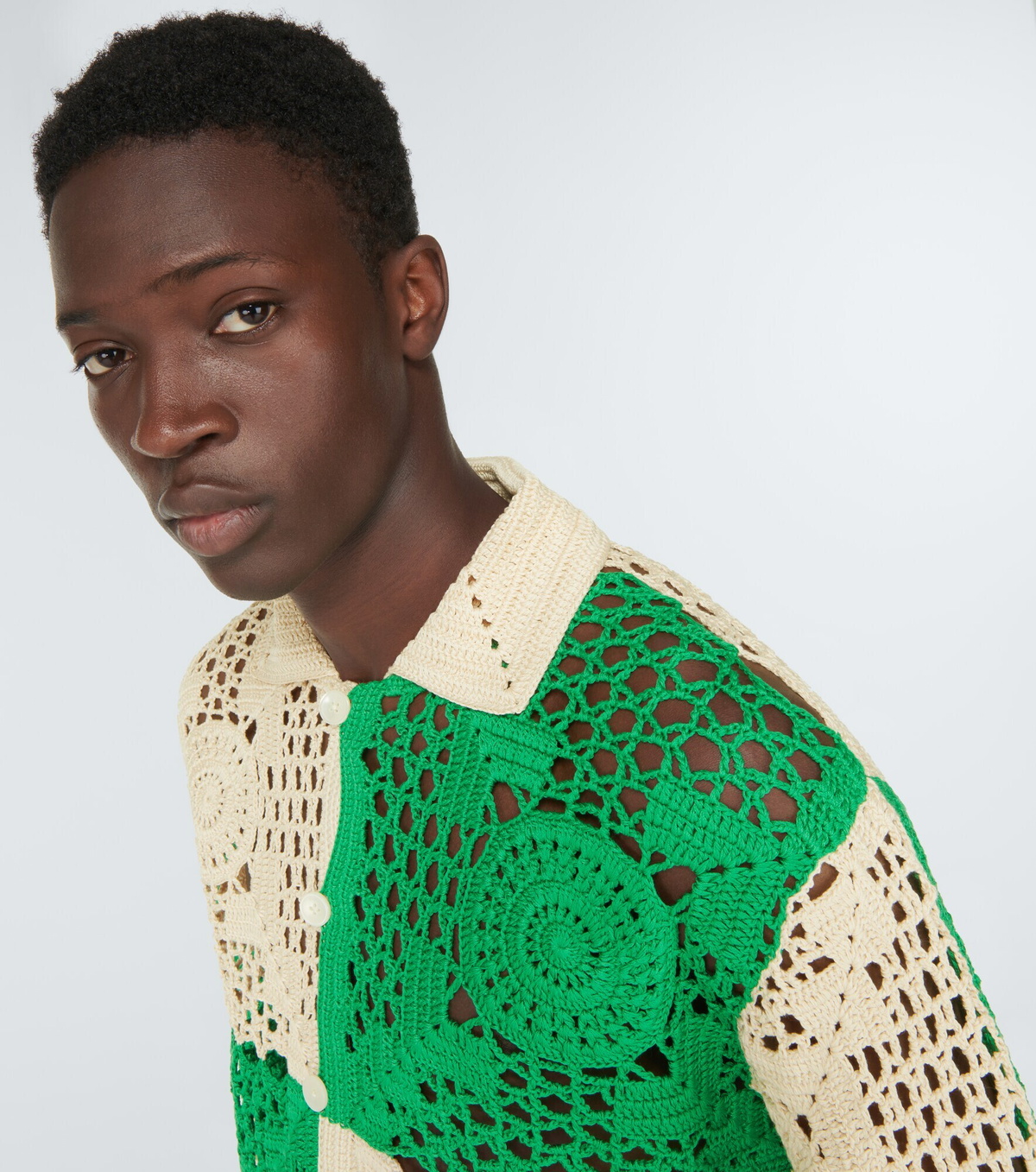 Bode - Crochet cotton overshirt Bode