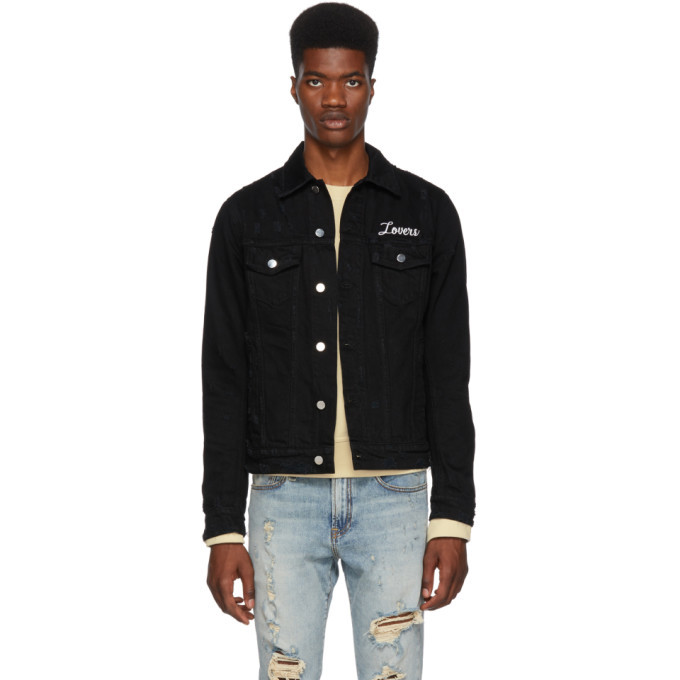 Amiri Black Lovers Trucker Jacket Amiri