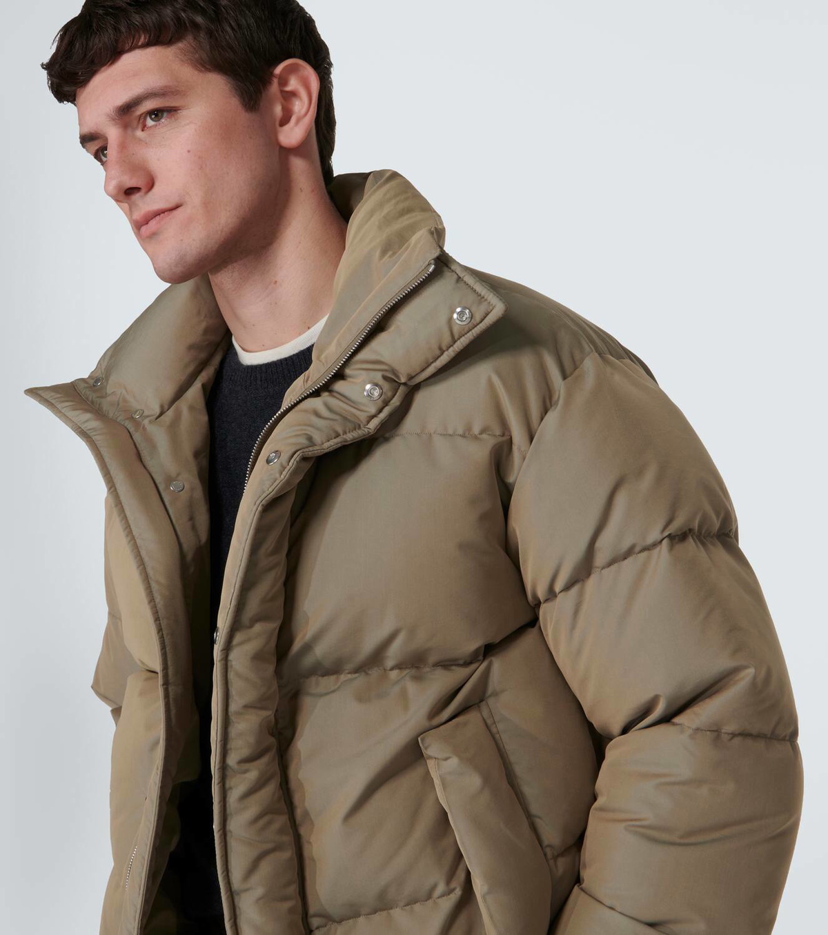 Auralee Finx chambray down coat Auralee