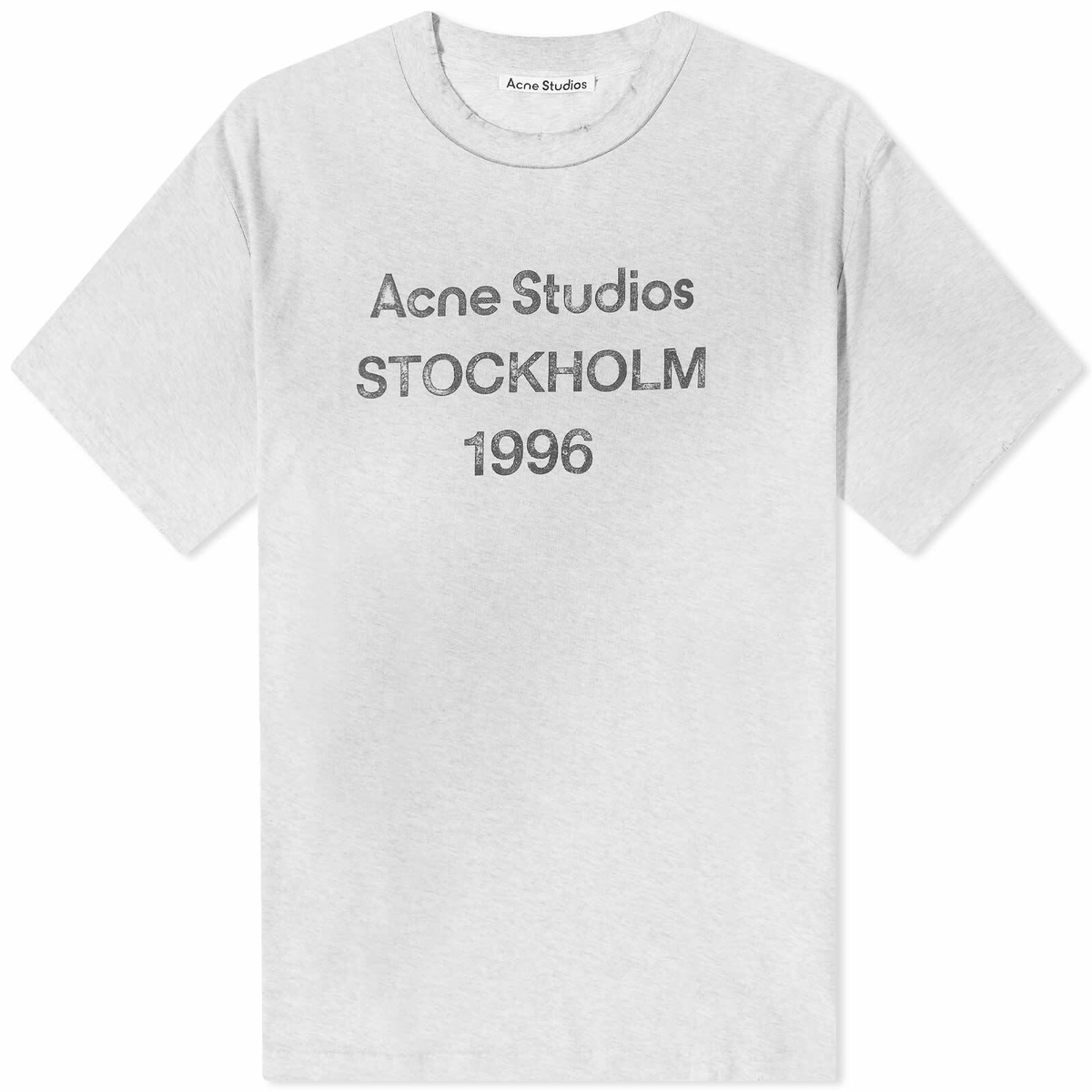 Acne Studios Men's Exford 1996 Logo T-Shirt in Pale Grey Melange