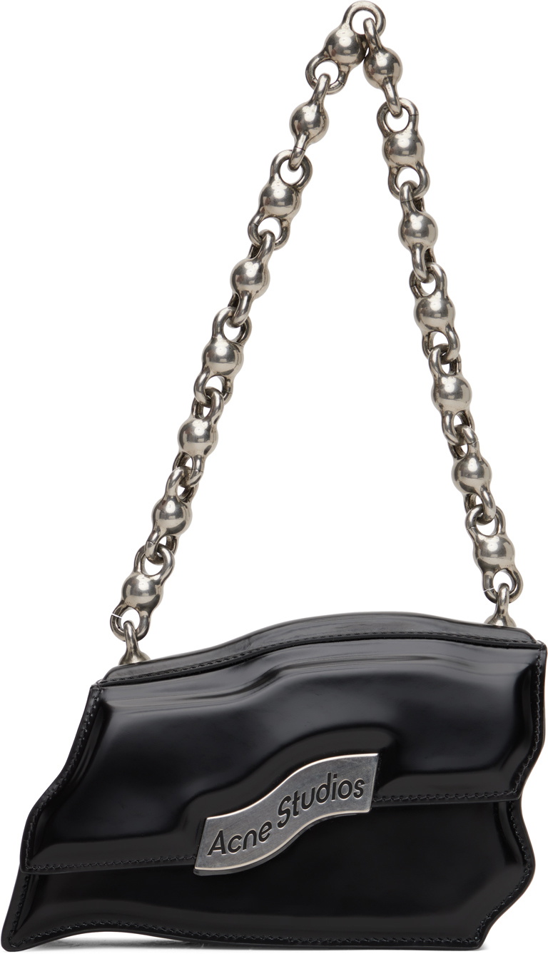 Acne Studios Black Keisuke Otobe Edition Distortion Wavy Mini Bag