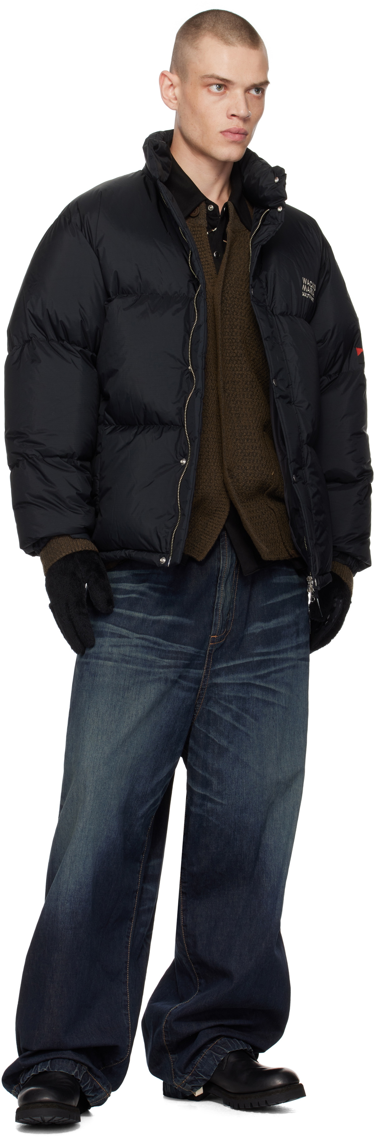 WACKO MARIA Black NAGNA Edition Polartec Gloves Wacko Maria