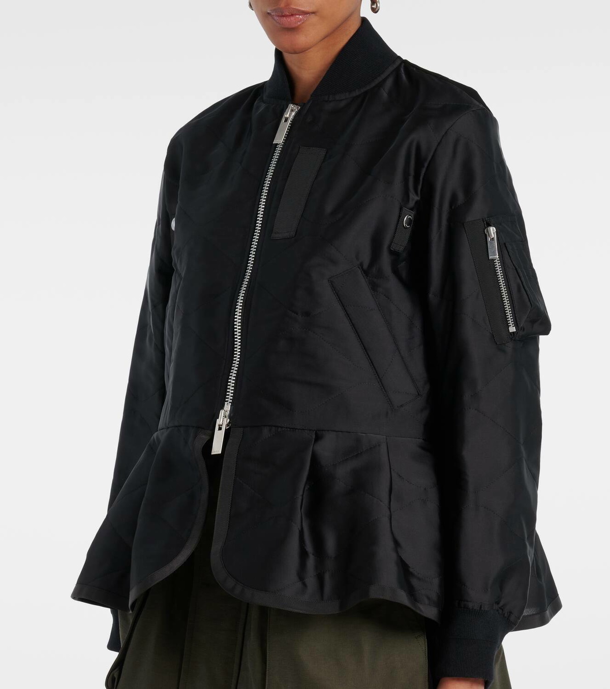Sacai Quilted satin blouson Sacai