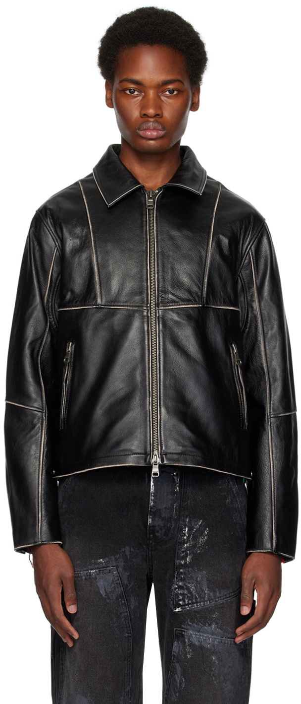 Andersson Bell Black Zip Leather Jacket Andersson Bell