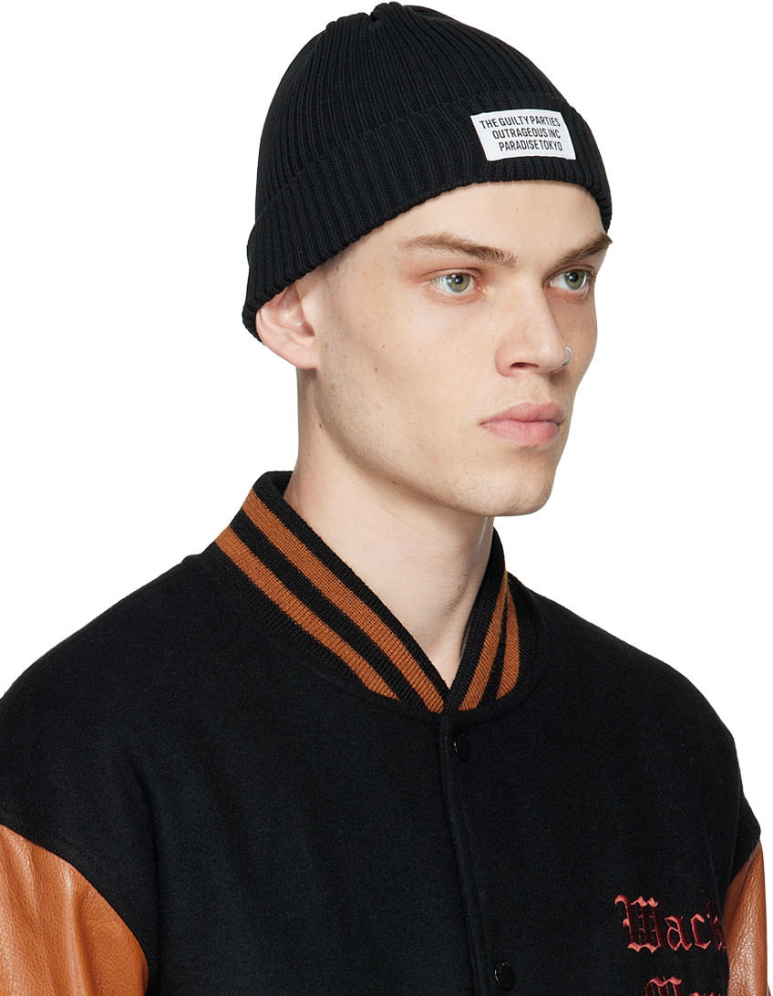 WACKO MARIA Black Watch Cap 2 Beanie Wacko Maria
