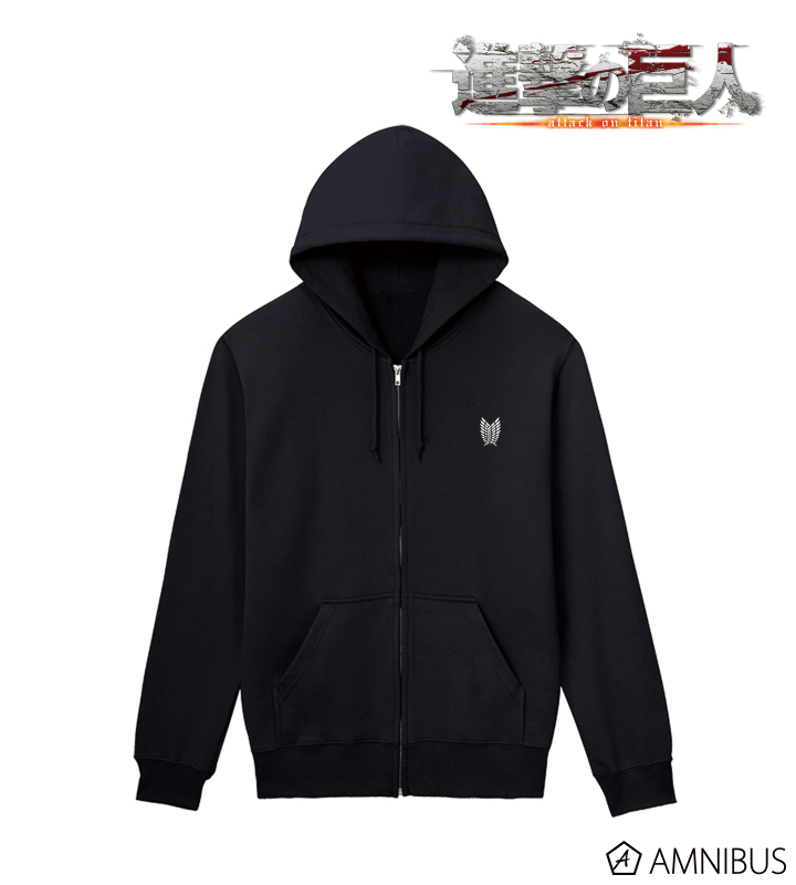 TVアニメ『進撃の巨人』 - ラインアートジップパーカー/メンズ