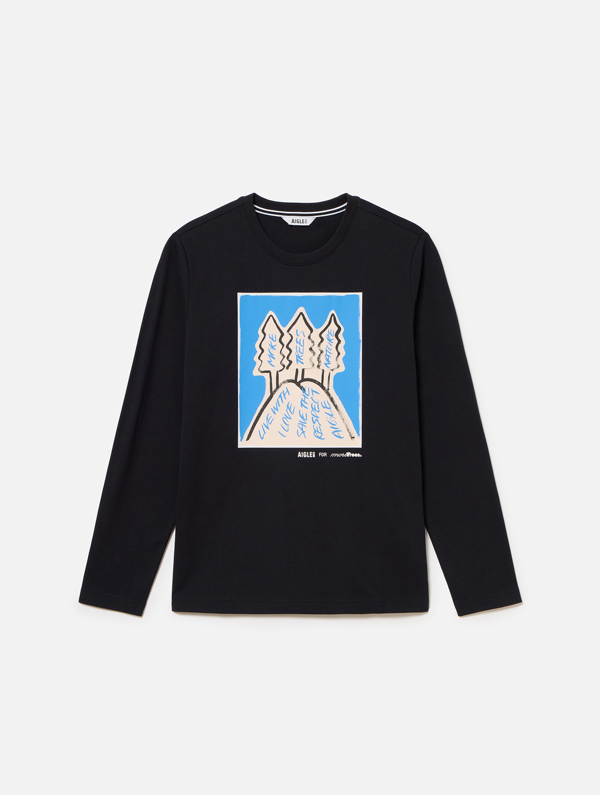 ユニセックス 【AIGLE for more trees】 チャリティ グラフィック 長袖