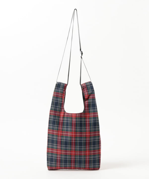 bPr BEAMS（bPrビームス）チェック ショッパー S（バッグ ショルダー