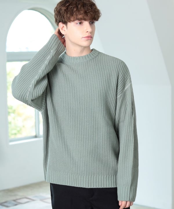 BEAMS HEART（ビームス ハート）片畔 クルーネック ニット（トップス