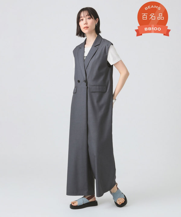 Ray BEAMS RBSグレー サロペット オールインワン Ray BEAMS RBSグレー