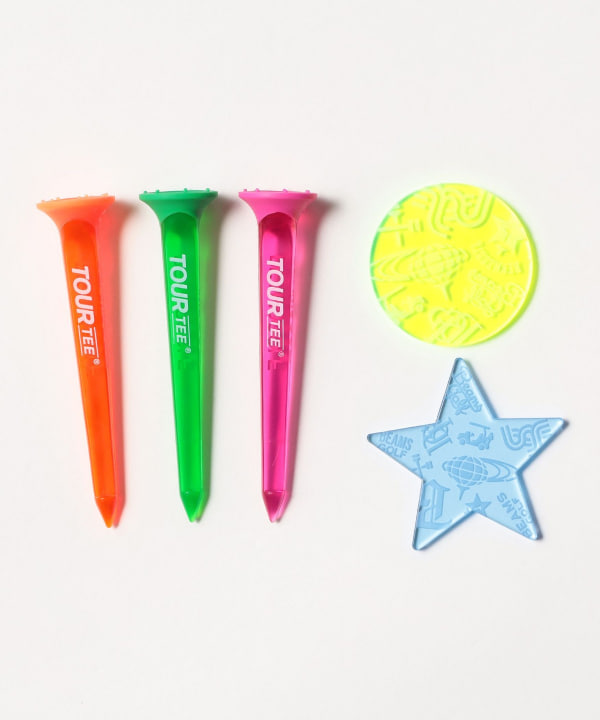 BEAMS GOLF（ビームス ゴルフ）ネオンカラー ティー＆マーカーセット