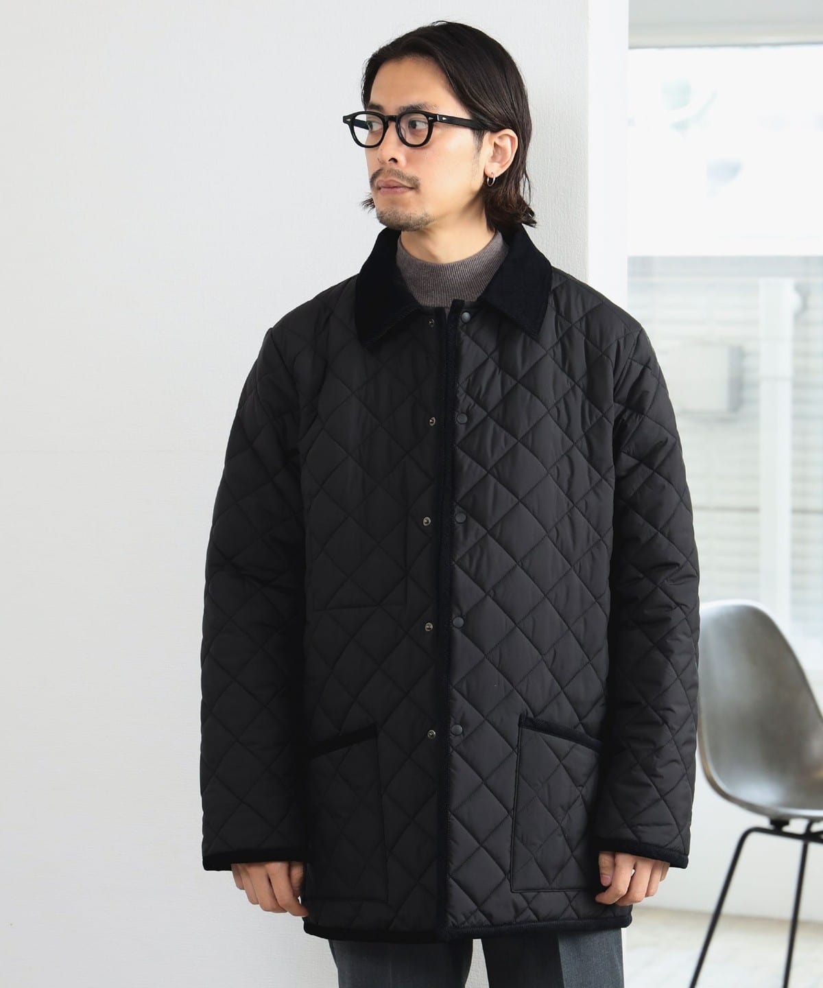 BEAMS GOLF ネイビー キルティングジャケット袖脱着可