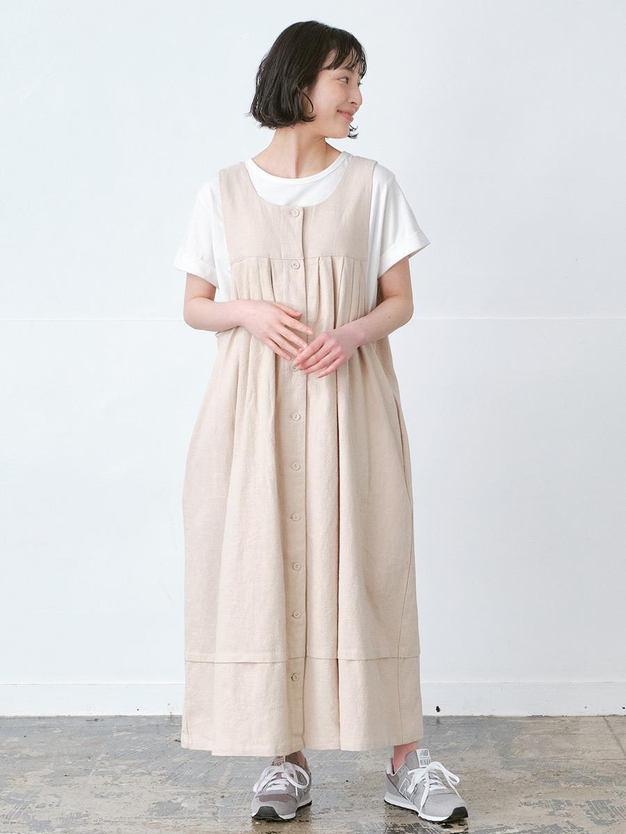 2WAYノースリーブワンピース 綿麻スラブ | OPノースリーブ | 【公式】D