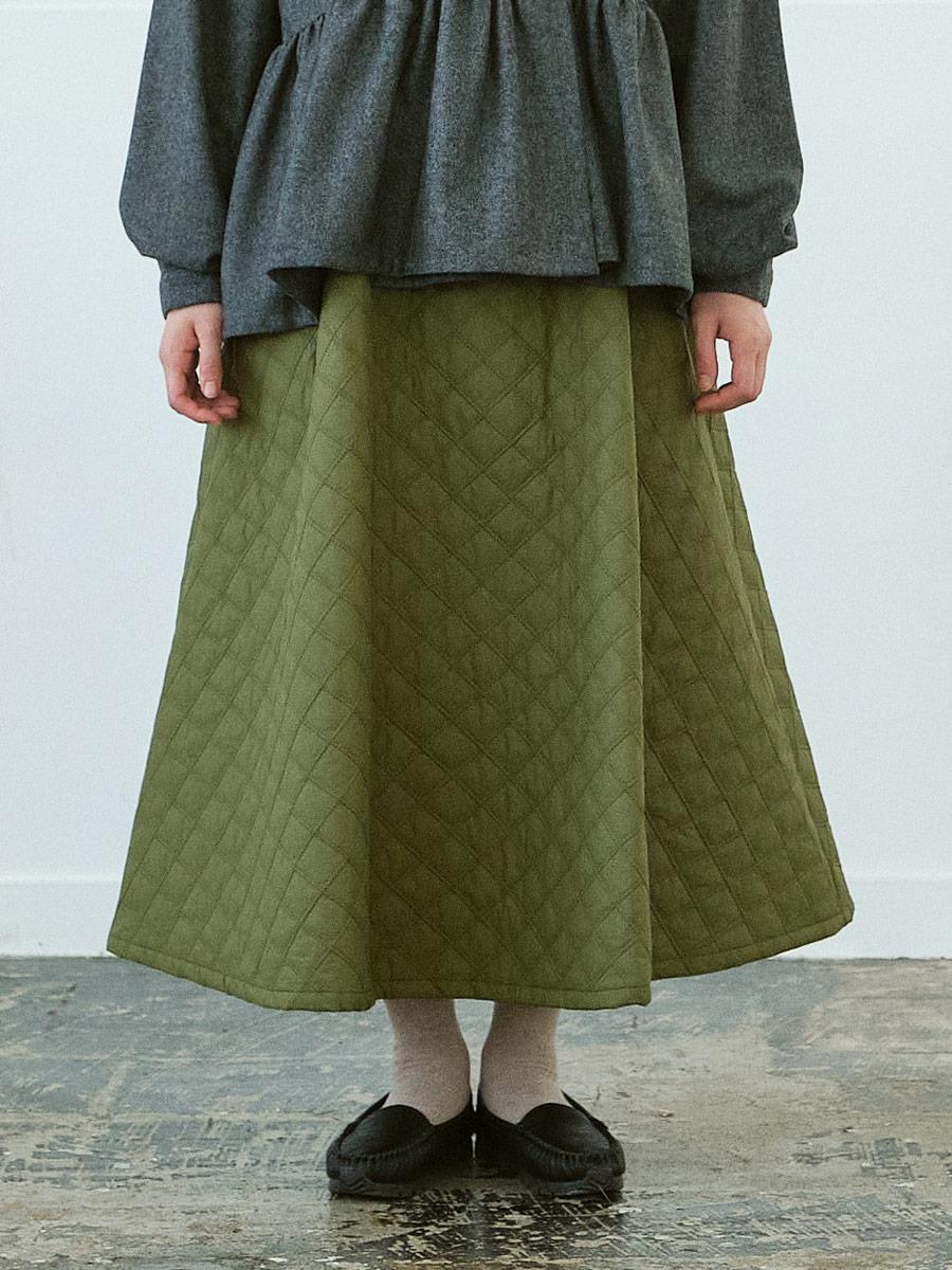 フレアスカート ダブルステッチダイヤキルト | SKロング | 【公式】D*g