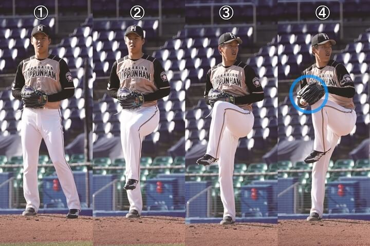 連続写真】日本ハム・杉浦稔大「ボールを持つ手が早く右ヒジを越すよう