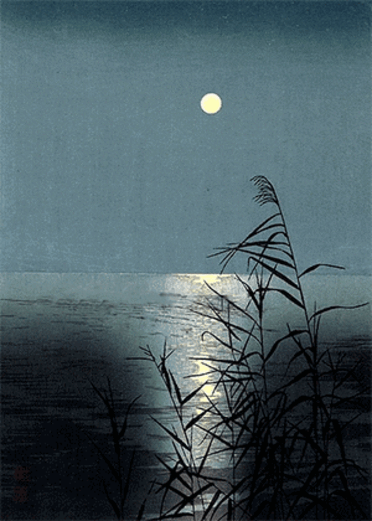 月夜に消える船！庄田耕峯の新版画をアニメーションにする - むけいか