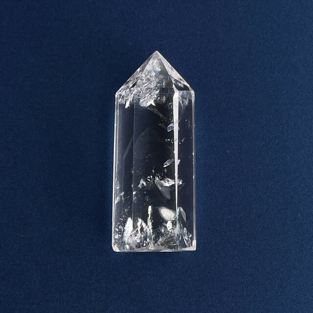 クリスタルポイント（ポリッシュ）虹入り【B】48g・水晶ポイント