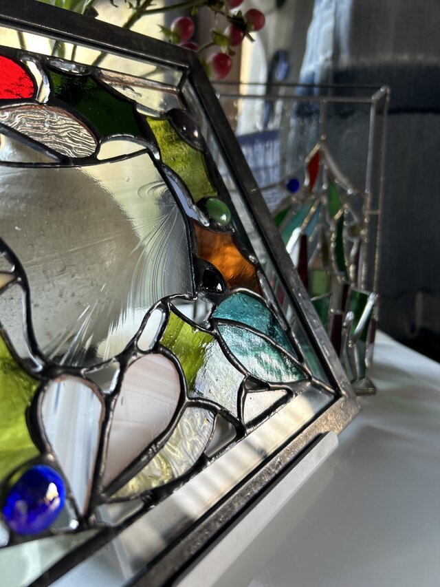 クリスマスリースパネル ステンドグラス | iichi 日々の暮らしを