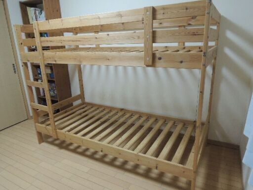 中古品】IKEA イケア MYDAL ミーダル 2段ベッドフレーム パイン材