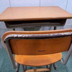 8セットあり KOKUYO コクヨ 学習机 椅子セット 勉強机 学校 塾 昭和