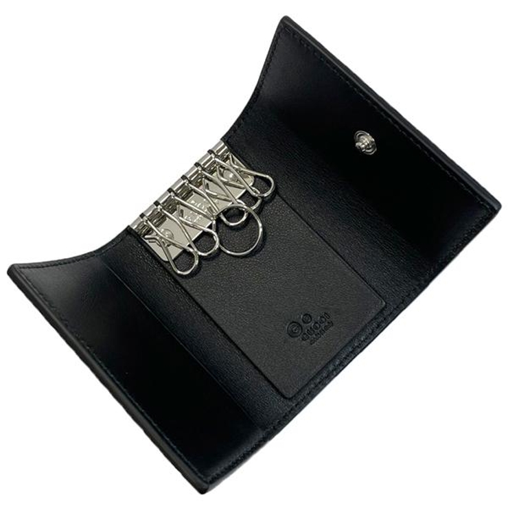 GUCCI グッチ キーケース メンズ ブラック グッチシマ レザー[品番