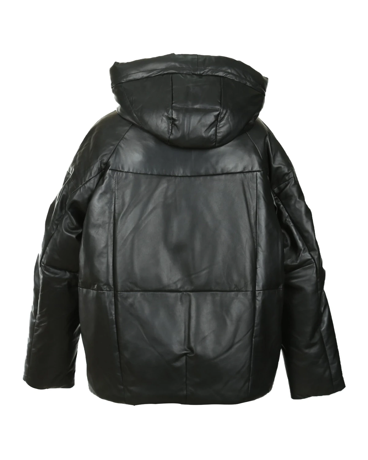 Shop Sasha Oversized Leather Puffer Jacket