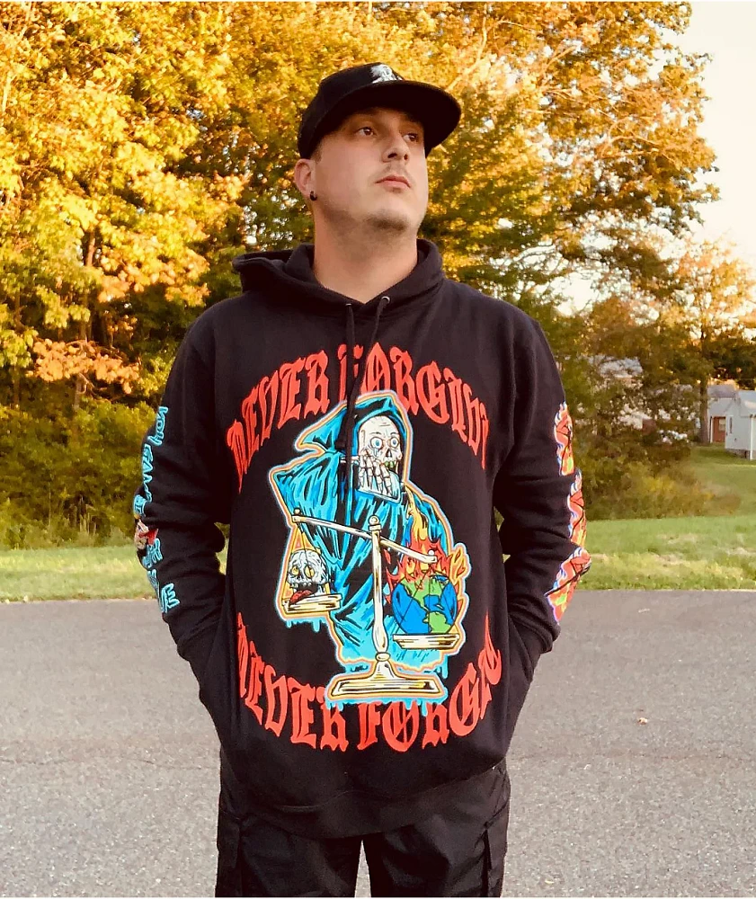 Broken Promises Never Forgive Black Hoodie | Liberty Center