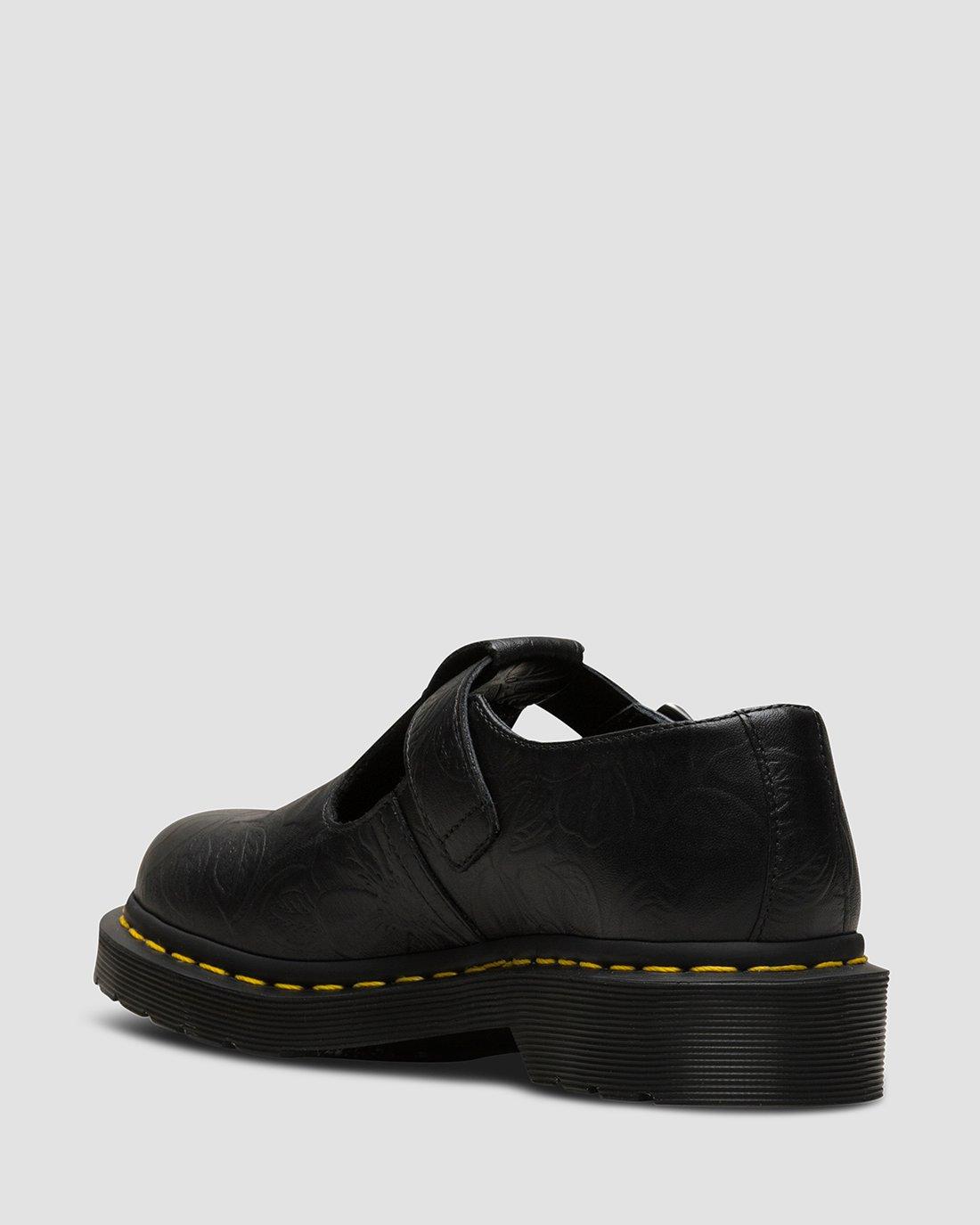 Polley Floral Emboss in Black | Dr. Martens
