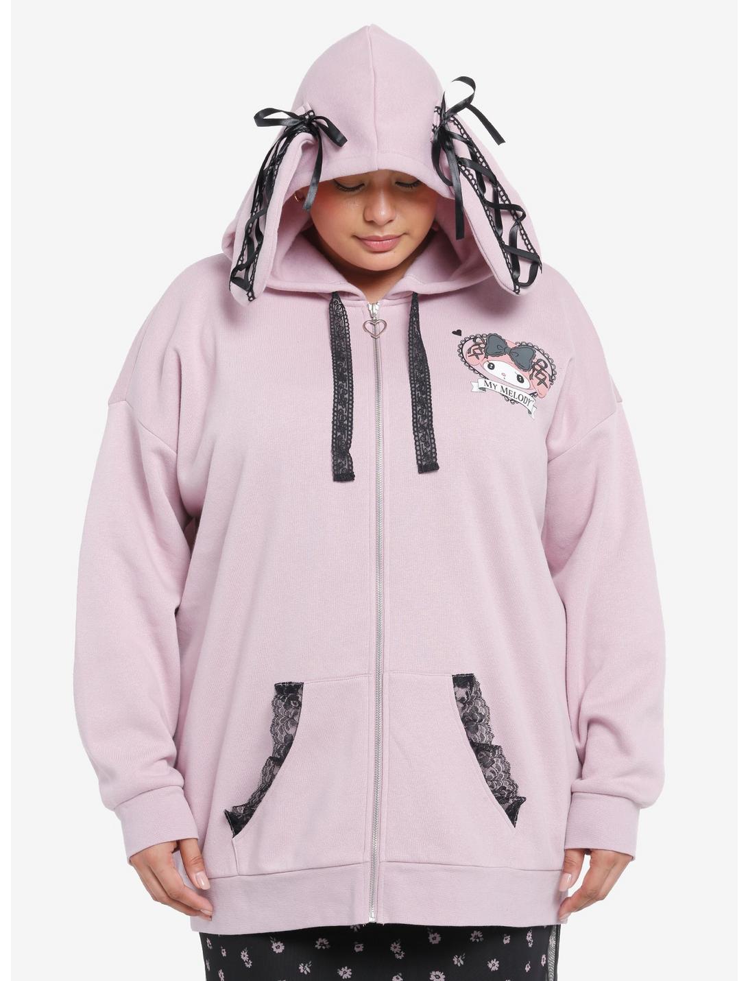 My Melody Lolita Lace 3D Ear Girls Hoodie Plus Size | Hot Topic