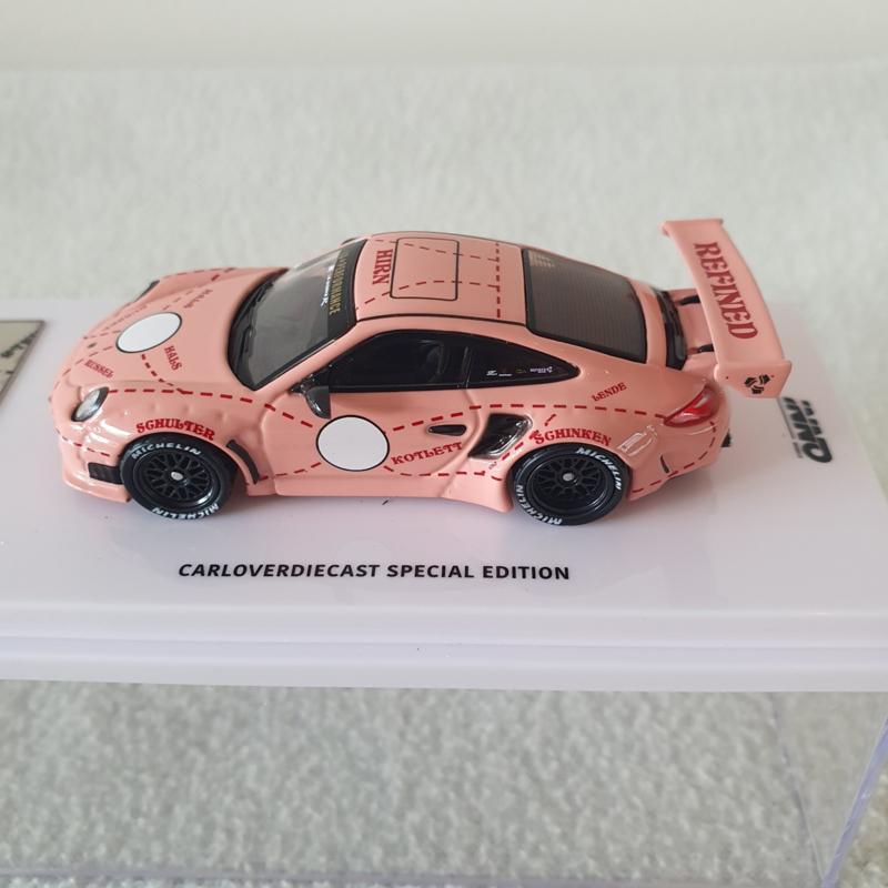 Porsche 911 997 LBWK Pink Pig 1/64 Inno64 - In64-997LB-PIG