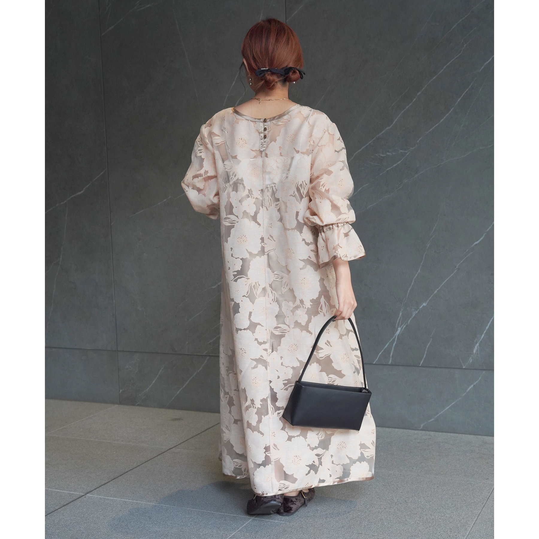 専用✨ロイスクレヨン フラワー プリーツ オーガンジー ワンピース