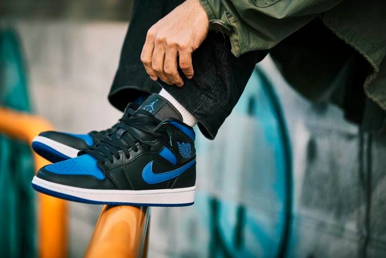 NIKE Air Jordan 1 ブラック/ブルー ハイカット ナイキ エアジョーダン