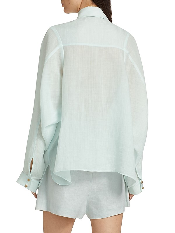 Zimmermann Natura Oversized Shirt | Saks Fifth Avenue