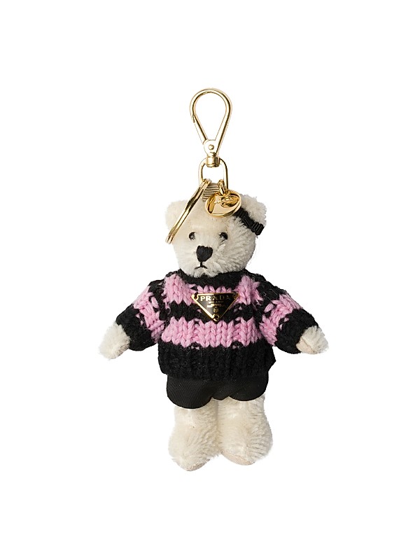 Prada Teddy Bear Bag Charm with Metal Ring | Saks Fifth Avenue